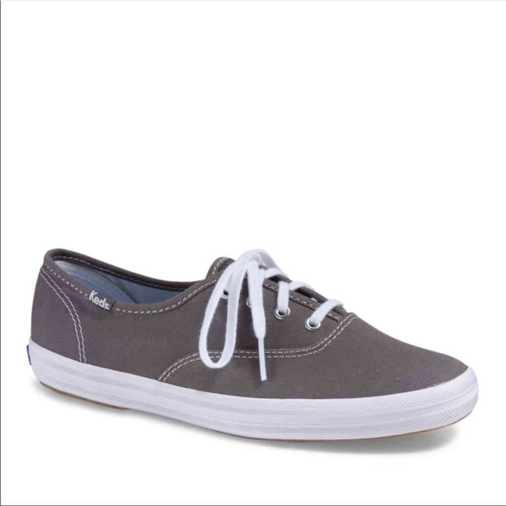 KEDS-Dark Gray Lace-up Classic Boho Sneakers-Size 7.5